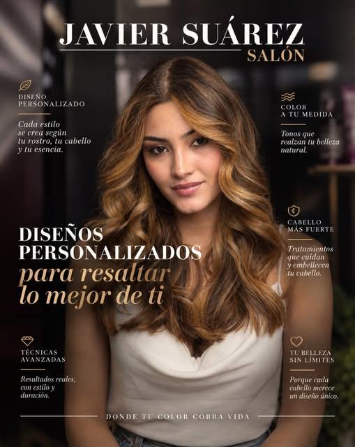 Portada: clienta con balayage dorado, diseños personalizados