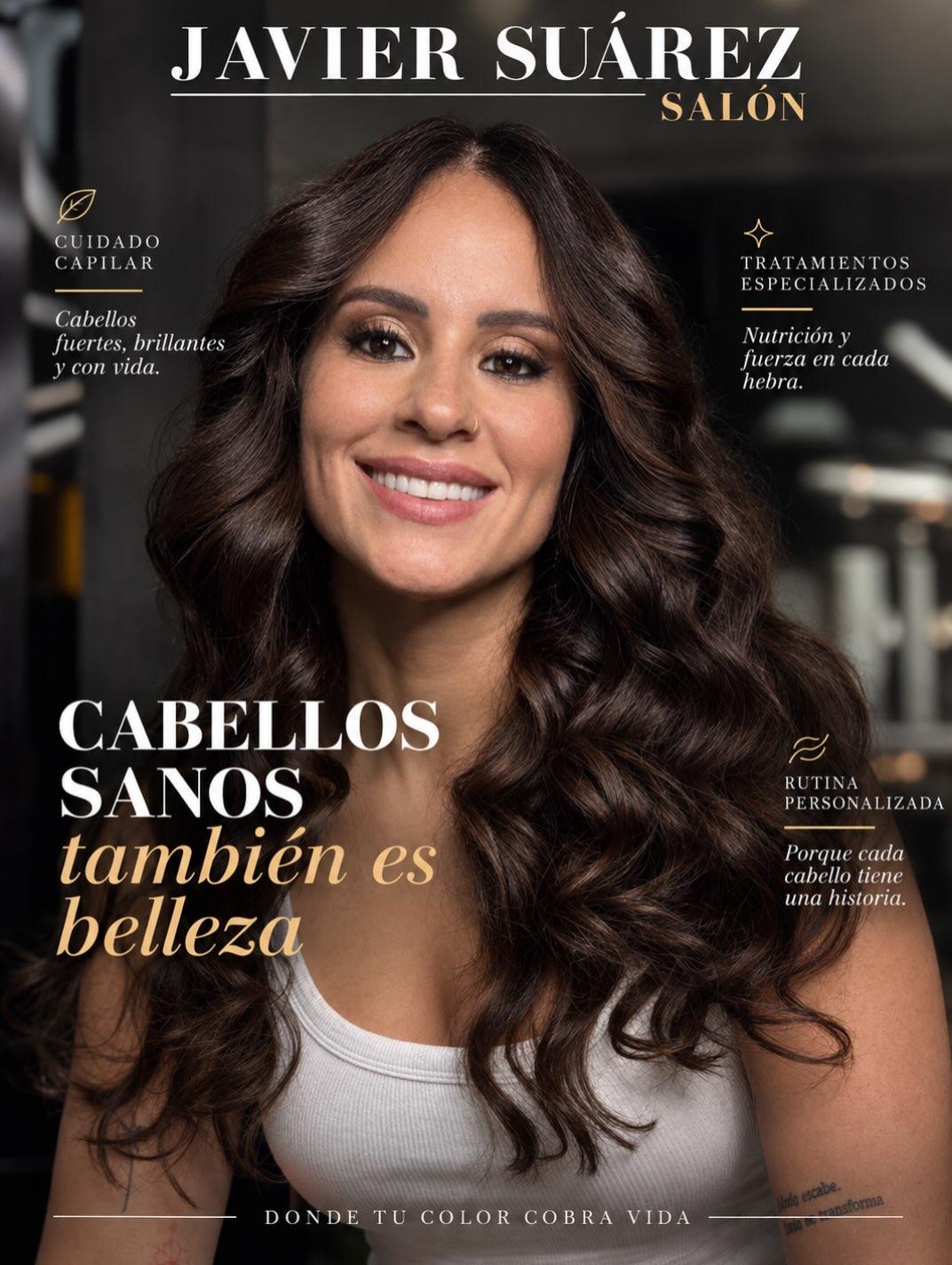 Portada: clienta con castaño natural, cabellos sanos también es belleza